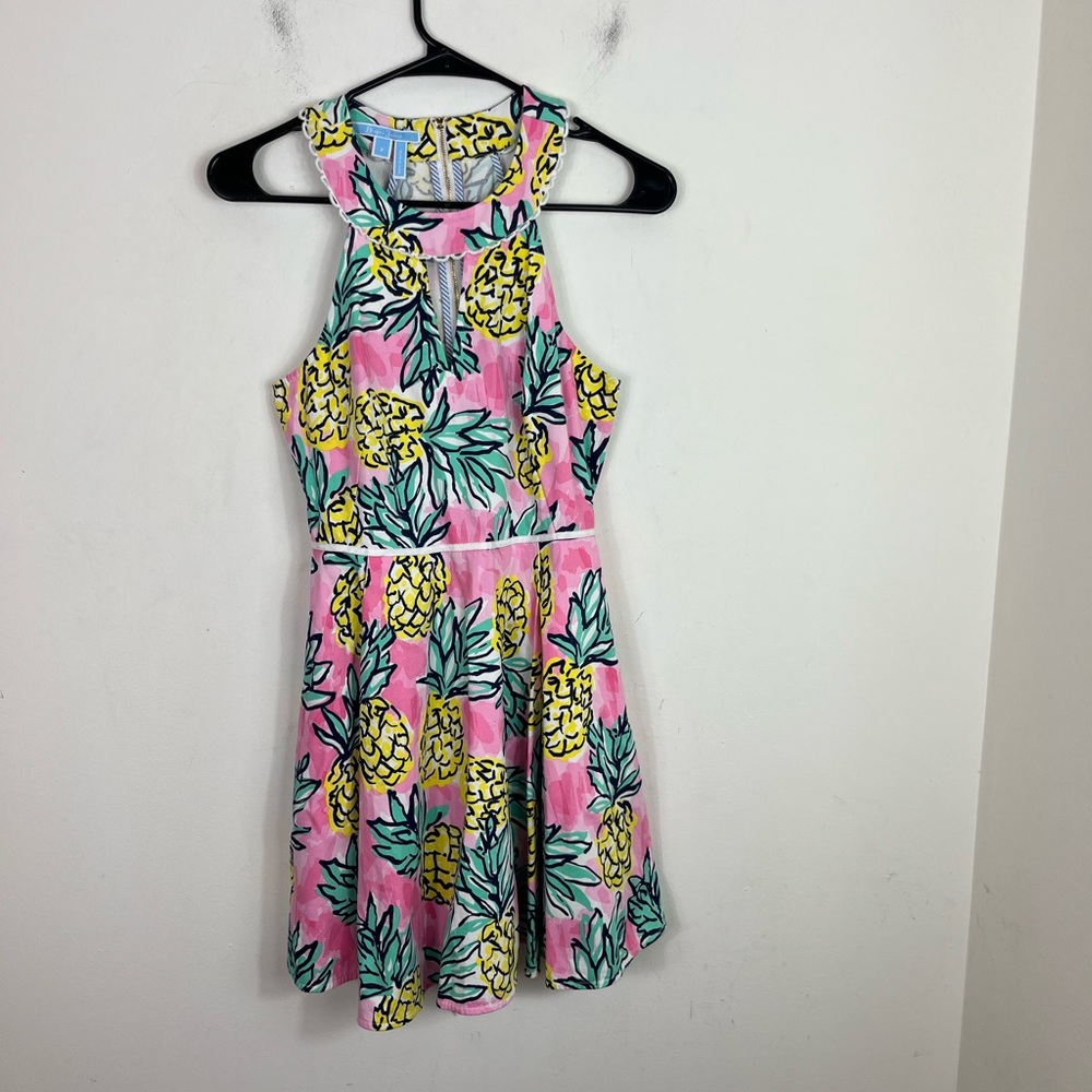 Draper‎ James Pineapple Halter Dress Sz 2 - Picture 5 of 15